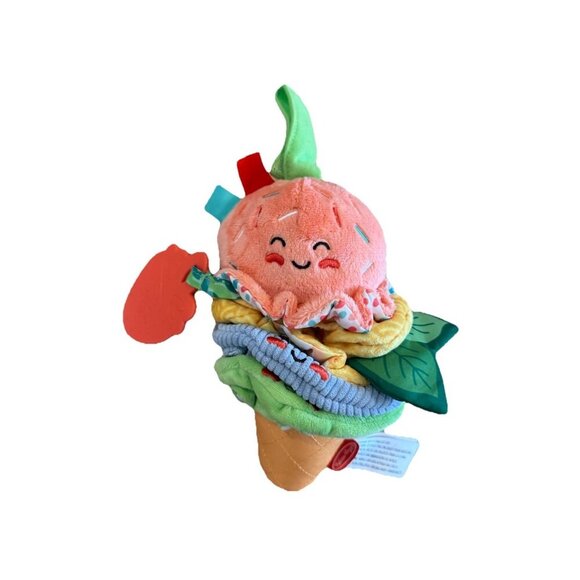 MELISSA & DOUG Ice Cream Plush Take-Along Pull Toy Teether Vibrating - Picture 1 of 5